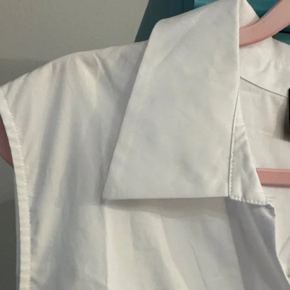 Tuckernuck White High Tide Collared Dress with Black/ Navy Hem Pattern XXXL NWT - Picture 8 of 11